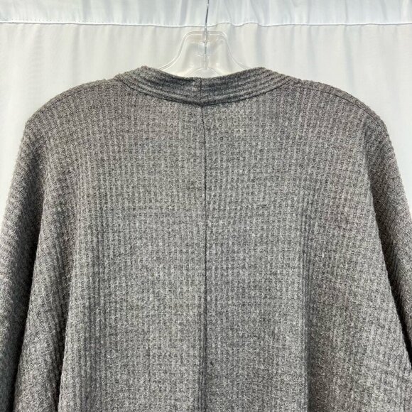 Sadie & Sage Womens Cardigan Sweater Gray 3/4 Sleeve Open Front Neckline Small - Picture 6 of 10